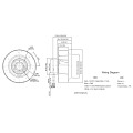 225X225X125mm Brushless Motor ahorro de energía CE ventilador 225125